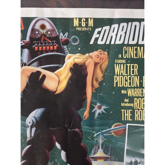 1995 FilmPrints Forbidden Planet Poster 28x22 MGM Reprint Sci-Fi Robby Robot - Picture 3 of 10